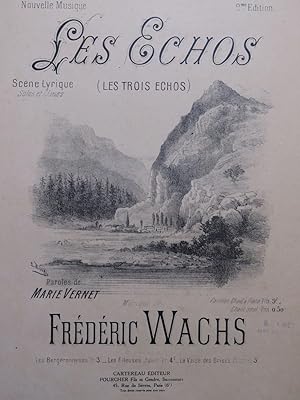 Bild des Verkufers fr WACHS Frdric Les Echos Chant Piano 1927 zum Verkauf von partitions-anciennes