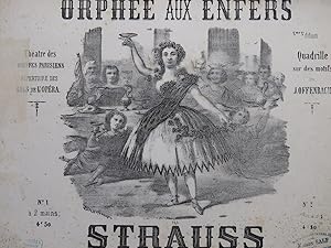 Bild des Verkufers fr STRAUSS Orphe aux Enfers Offenbach Piano Violon Cornet ca1862 zum Verkauf von partitions-anciennes