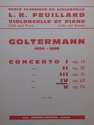 Image du vendeur pour GOLTERMANN George Concerto No 4 1er Mouvement Violoncelle Piano mis en vente par partitions-anciennes