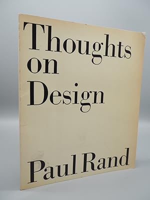 Imagen del vendedor de Thoughts on Design a la venta por ROBIN SUMMERS BOOKS LTD