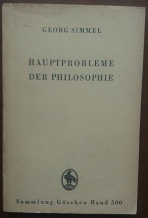 Bild des Verkufers fr Hauptprobleme der Philosophie. zum Verkauf von buch-radel