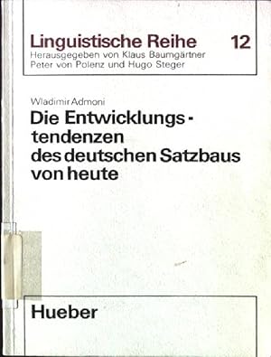 Bild des Verkufers fr Die Entwicklungstendenzen des deutschen Satzbaus von heute Linguistische Reihe, Band 12 zum Verkauf von books4less (Versandantiquariat Petra Gros GmbH & Co. KG)