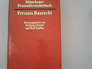 Immagine del venditore per Mnchener Prozessformularbuch. Band 2: Privates Baurecht. venduto da Antiquariat Bookfarm