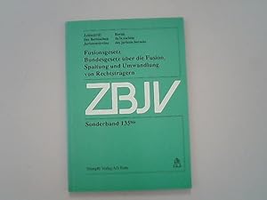 Image du vendeur pour Fusionsgesetz : Bundesgesetz ber die Fusion, Spaltung und Umwandlung von Rechtstrgern. Bernischer Juristenverein: Zeitschrift des Bernischen Juristenvereins ; [Bd.] 135bis, Sonderbd. mis en vente par Antiquariat Bookfarm