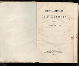 Imagen del vendedor de CORSO ELEMENTARE DI FILOSOFIA(1857) a la venta por Invito alla Lettura
