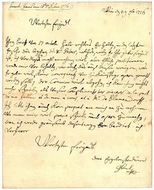 Autograph letter signed ("Gluck").