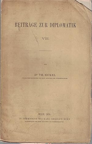 Bild des Verkufers fr Beitrge zur Diplomatik VII(7), zum Verkauf von Antiquariat Kastanienhof