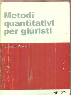 Imagen del vendedor de Metodi quantitativi per giuristi a la venta por Librodifaccia