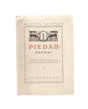 Imagen del vendedor de Piedad. Poemas. a la venta por Librera El Crabo