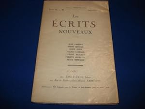 Bild des Verkufers fr Les Ecrits Nouveaux. N12 TOME IX. Dc zum Verkauf von Emmanuelle Morin