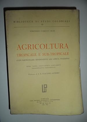 Agricoltura tropicale e sub-tropicale