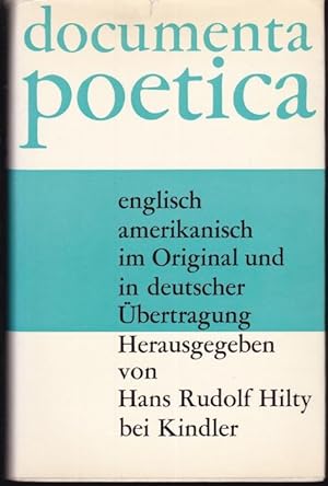 Seller image for Documenta poetica. Englisch amerikanisch im Original und in deutscher bertragung for sale by Graphem. Kunst- und Buchantiquariat