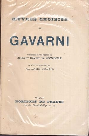 Oeuvres choisies, précédées d'une notice de Jules et Edmond GONGOURT.