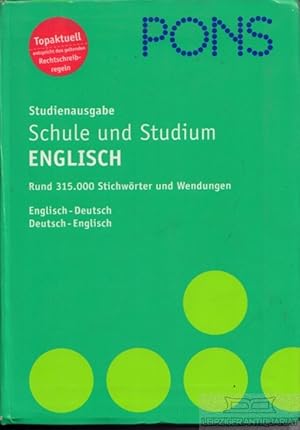 Seller image for Pons Wrterbuch fr Schule und Studium Studienausgabe. Englisch Deutsch for sale by Leipziger Antiquariat