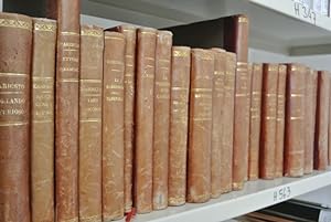 24 dekorative Halblederbände mit alter italienischer Literatur im Konvolut (Ariosto, Pitigrelli, ...