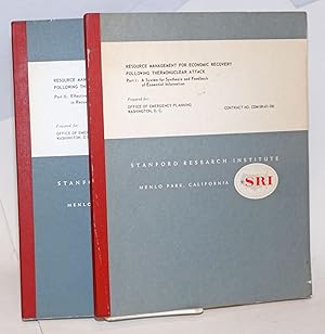 Immagine del venditore per Resource management for economic recovery following thermonuclear attack [two volumes] Part 1. A system for synthesis and feedback of essential information. Part 2. Effective control of resources in recovery management venduto da Bolerium Books Inc.