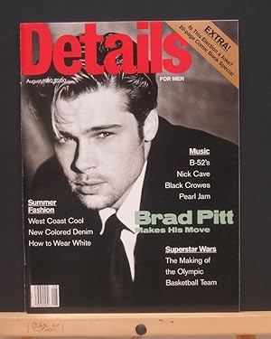 Immagine del venditore per Details Magazine, August 1992 (Brad Pitt Cover) venduto da Tree Frog Fine Books and Graphic Arts