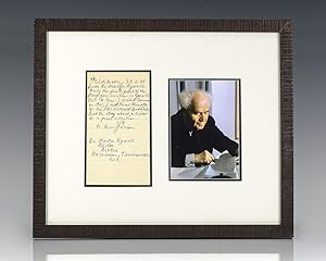 David Ben-Gurion Autograph Letter Signed.
