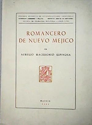 Imagen del vendedor de Romancero de nuevo Mejico. a la venta por Librera y Editorial Renacimiento, S.A.