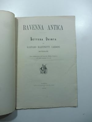 Bild des Verkufers fr Ravenna antica. Lettera quinta zum Verkauf von Coenobium Libreria antiquaria