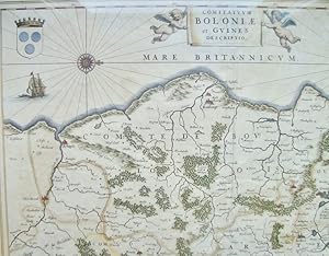 Comitatuum Boloniae et Guines Descriptio - Carte des Comtés de Boulogne-sur-Mer et Guines -