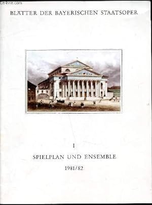 Bild des Verkufers fr I - Spielplan Und Ensemble - 1981/82 zum Verkauf von Le-Livre