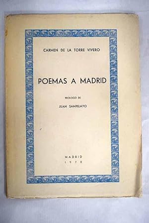 Image du vendeur pour Poemas a Madrid mis en vente par Alcan Libros