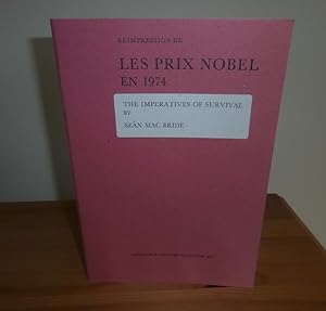 Bild des Verkufers fr LES PRIX NOBEL 1974: THE IMPERATIVES OF SURVIVAL zum Verkauf von Kelleher Rare Books