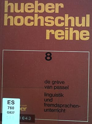 Seller image for linguistik und fremdsprachenunterricht. hueber hochschulreihe, 8 for sale by books4less (Versandantiquariat Petra Gros GmbH & Co. KG)