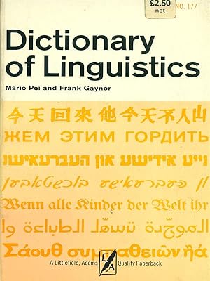 Bild des Verkufers fr Dictionary of Linguistics zum Verkauf von Librodifaccia