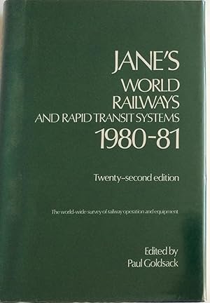 Imagen del vendedor de jane's world railways 1980-81 a la venta por Chris Barmby MBE. C & A. J. Barmby