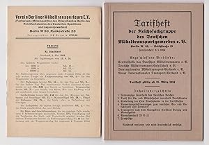 Tarifheft der Reichsfachgruppe des Deutschen Möbeltransportgewerbes e.V. Gültig ab 19.März 1934.