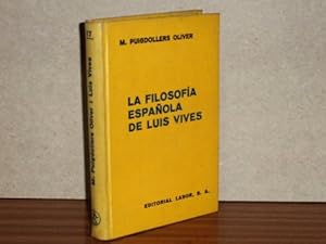 Seller image for LA FILOSOFA ESPAOLA DE LUIS VIVES for sale by Libros del Reino Secreto