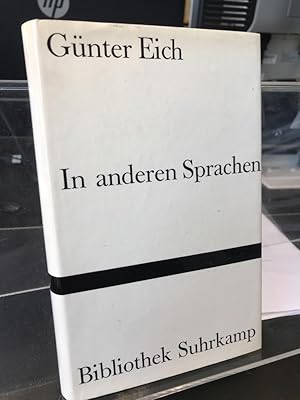 In anderen Sprachen. Vier Hörspiele. (= Bibliothek Suhrkamp Band 135 ...