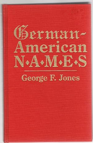 Bild des Verkufers fr German-American Names zum Verkauf von McCormick Books