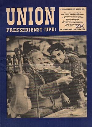 Bild des Verkufers fr Union Pressedienst (UPD) 20.Jahrgang 1970 Heft 12 (1 Heft) zum Verkauf von Clivia Mueller
