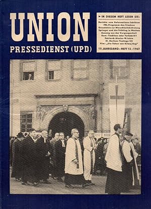 Bild des Verkufers fr Union Pressedienst (UPD) 17.Jahrgang 1967 Heft 15 (1 Heft) zum Verkauf von Clivia Mueller