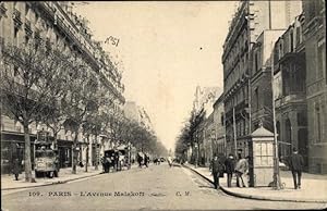 Ansichtskarte / Postkarte Paris XVI., L'Avenue Malakoff, carrefour, kiosque