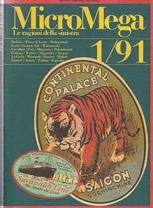 MICROMEGA. le ragioni della sinistra - 1991 - num. 01 def febbraio-marzo 1991 , ROMA, Editrice pe...