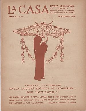LA CASA, rivista quindicinale illustrata (estetica, decoro e governo dell'abitazione moderna, arc...