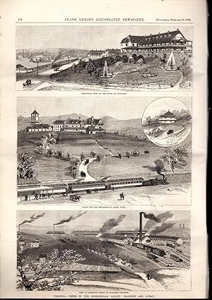 Seller image for ENGRAVING: "Virginia--Views of the Shenandoah Valley--Roanoke and Luray". engraving from Frank Leslie's Illustrated Newspaper: February 10,1883 for sale by Dorley House Books, Inc.
