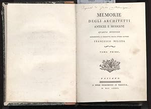 Imagen del vendedor de MEMORIE DEGLI ARCHITETTI ANTICHI E MODERNI (1785) a la venta por Invito alla Lettura