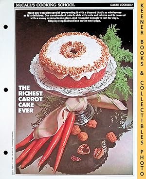 McCall's Cooking School Recipe Card: Cakes, Cookies 7 - Carrot-Walnut Cake : Replacement McCall's...