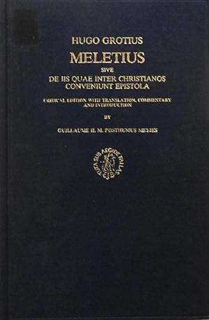 Seller image for Meletius, Sive De IIS Quae Inter Christianos Conveniunt Epistola (Studies in the History of Christian Thought, V. 40) (English, French and Latin Edition) for sale by School Haus Books