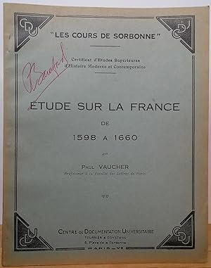 Etude sur la France 1598 à 1660 (Les Cours de Sorbonne)