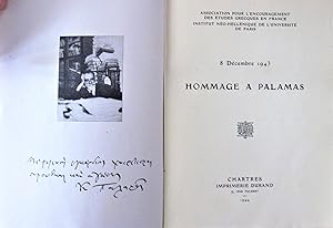 Seller image for Hommage a Palamas (1859-1943). for sale by Ken Jackson