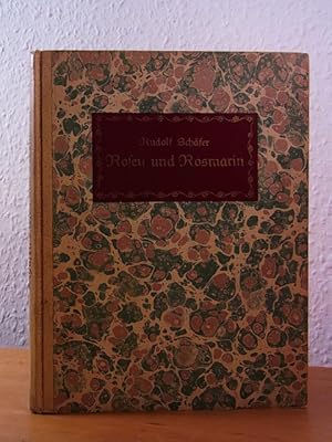 Bild des Verkufers fr Rosen und Rosmarin. Auswahl deutscher Volkslieder. Mit Bildern von Rudolf Schfer zum Verkauf von Antiquariat Weber