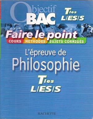 Immagine del venditore per L'?preuve de philosophie Terminales L, ES, S 2004 - Sylvie Matton venduto da Book Hmisphres