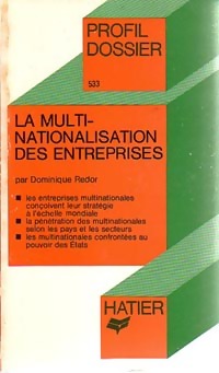 Image du vendeur pour La multinationalisation des entreprises - Dominique Redor mis en vente par Book Hmisphres