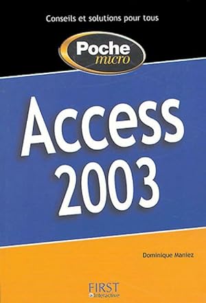Access 2003 - Dominique Maniez